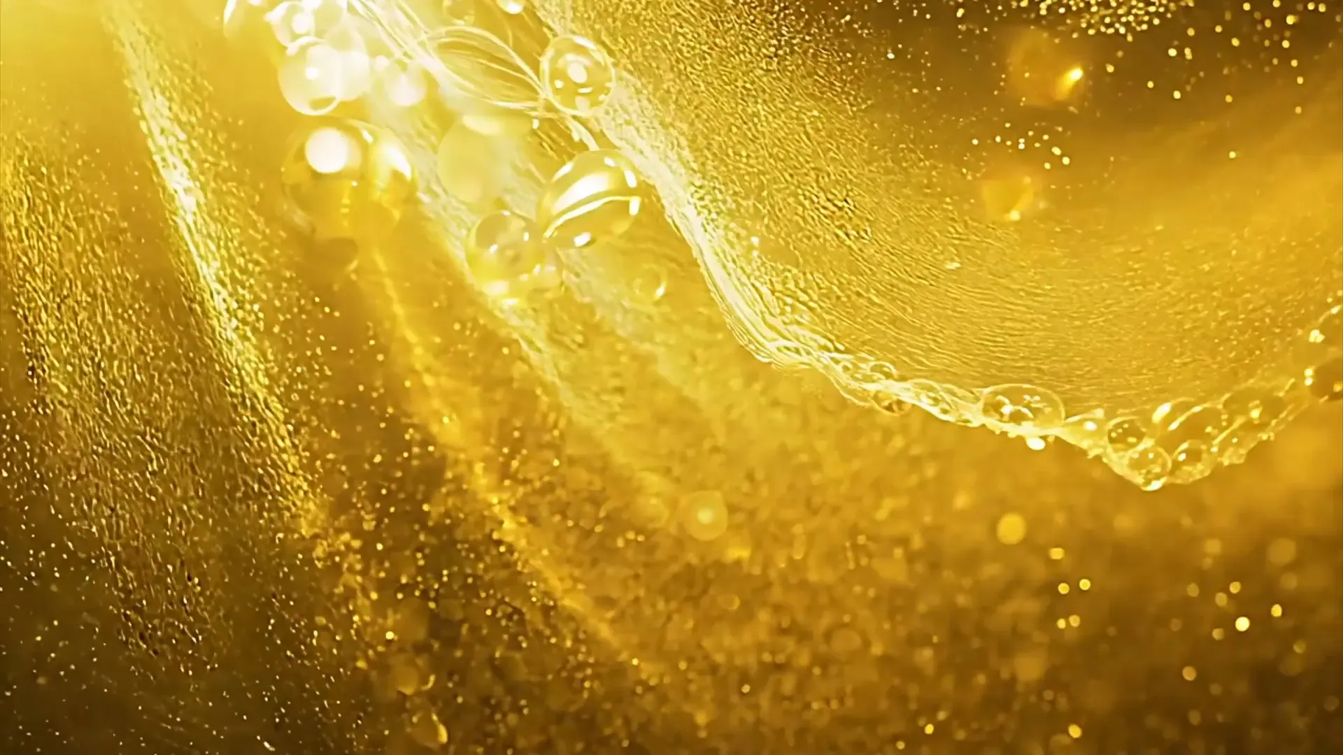 Golden Liquid Motion Background for Beauty and Skincare Advertisements